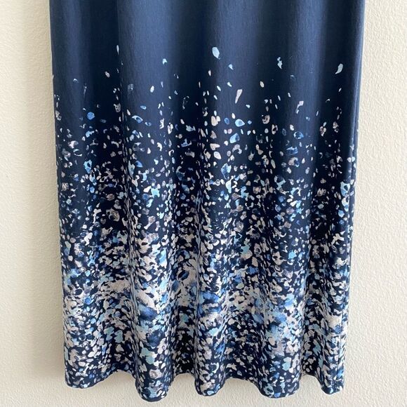 J. Jill Pure Jill Splatter Print Stretch Sleeveless Maxi Dress Size XS - Picture 7 of 9